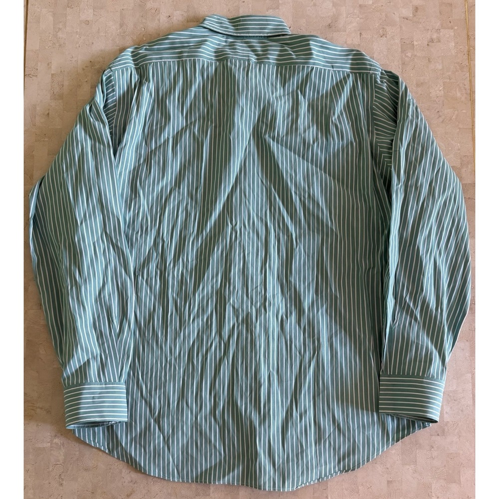 Polo Ralph Lauren Striped Shirt Mens XL Green 100% Cotton Classic Fit Preppy - Picture 7 of 10